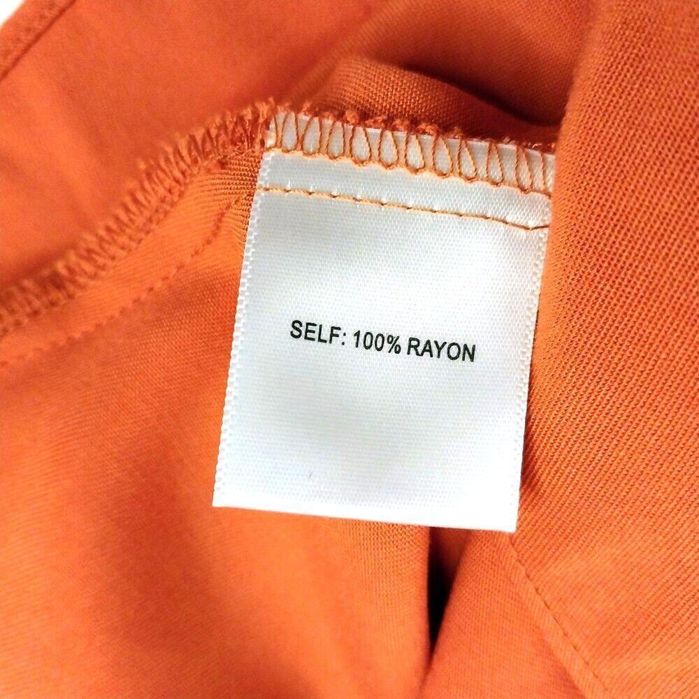 Rose + Olive Halter Top Women Size Small Orange Casual Preppy Colorful - Picture 6 of 7